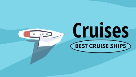 Platilla de diseño Cruise Ship Services Offer Business Card US