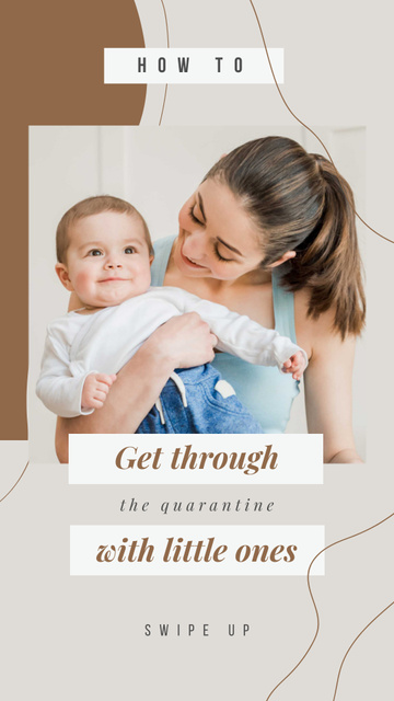 Template di design Happy mother with little Child at Home Instagram Story