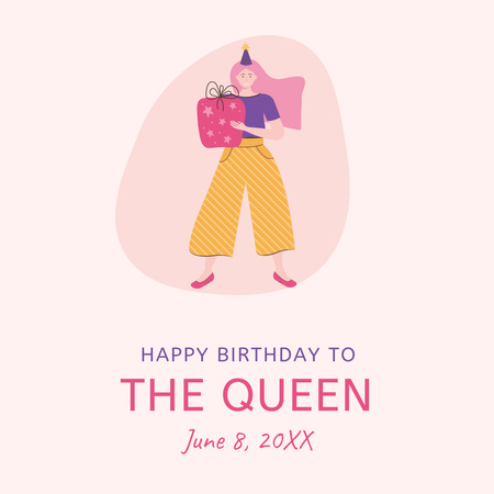 Szablon projektu jasne urodziny holiday pozdrowienia Instagram