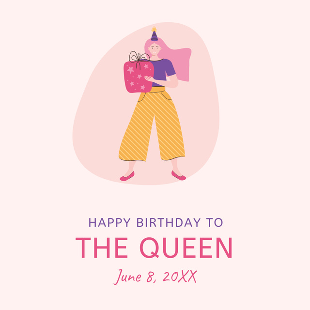 Designvorlage Bright Birthday Holiday Greeting für Instagram