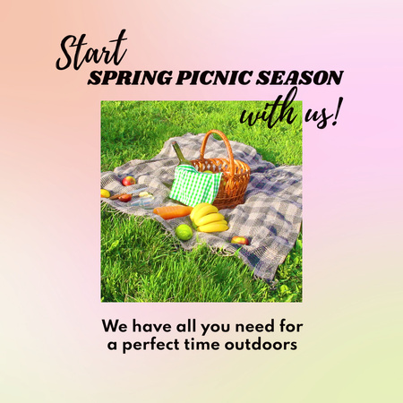 Template di design Set per la promozione della stagione dei picnic Animated Post