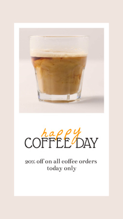 Fun-filled Coffee Day Discounts Offer For Coffee Orders TikTok Video Design Template