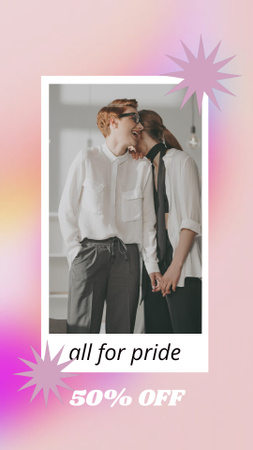 Designvorlage Pride Month Sale Announcement für Instagram Video Story