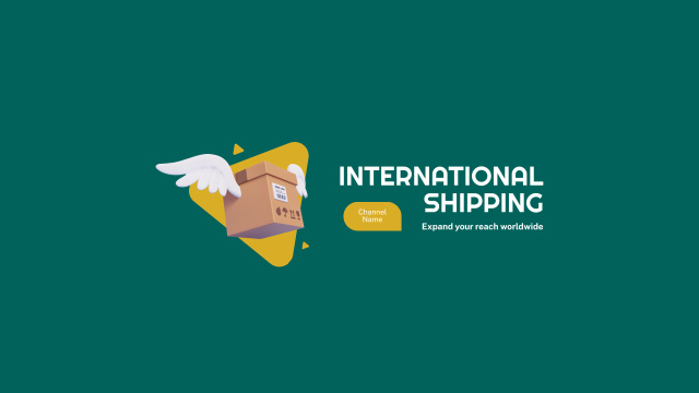 Designvorlage Fast International Shipping für Youtube