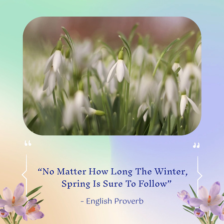 Blossoming Flowers With Proverb Animated Post Design Template