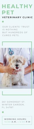 Healthy pet veterinary clinic Skyscraper Design Template