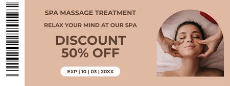 Facial Massage Services Advertisement Coupon Design Template