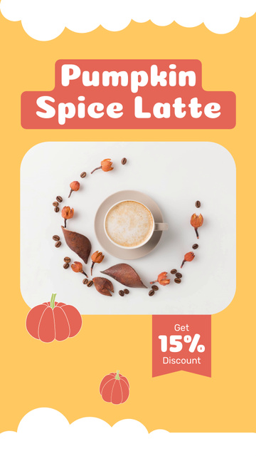 Autumn Pumpkin Latte Offer TikTok Video tervezősablon