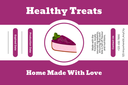 Healthy Homemade Treats Label Design Template