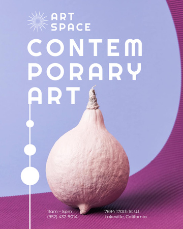 Contemporary Art Exhibition Announcement Poster 16x20in Design Template