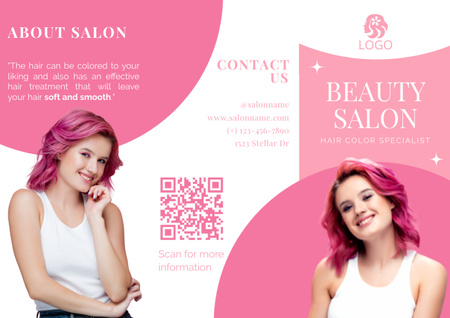 Platilla de diseño Hair Color Specialist Offer Brochure
