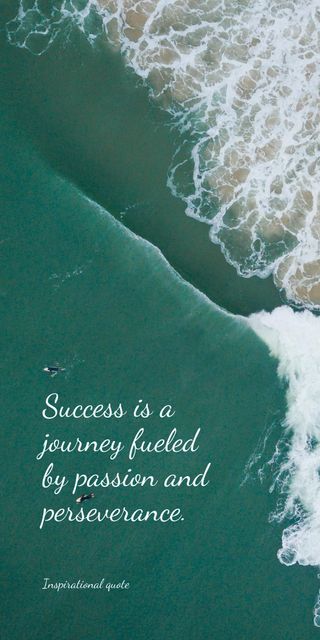 Uplifting Quote About Success And Passion Graphicデザインテンプレート
