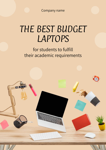 Back to School Special Offer of Budget Laptops Poster Design Template