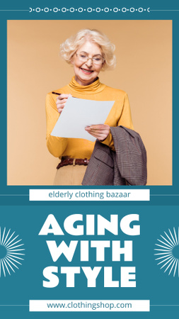 Age-Friendly And Stylish Fashion Bazaar Instagram Story Design Template