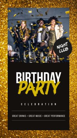 People dancing at Birthday Party Instagram Story Design Template