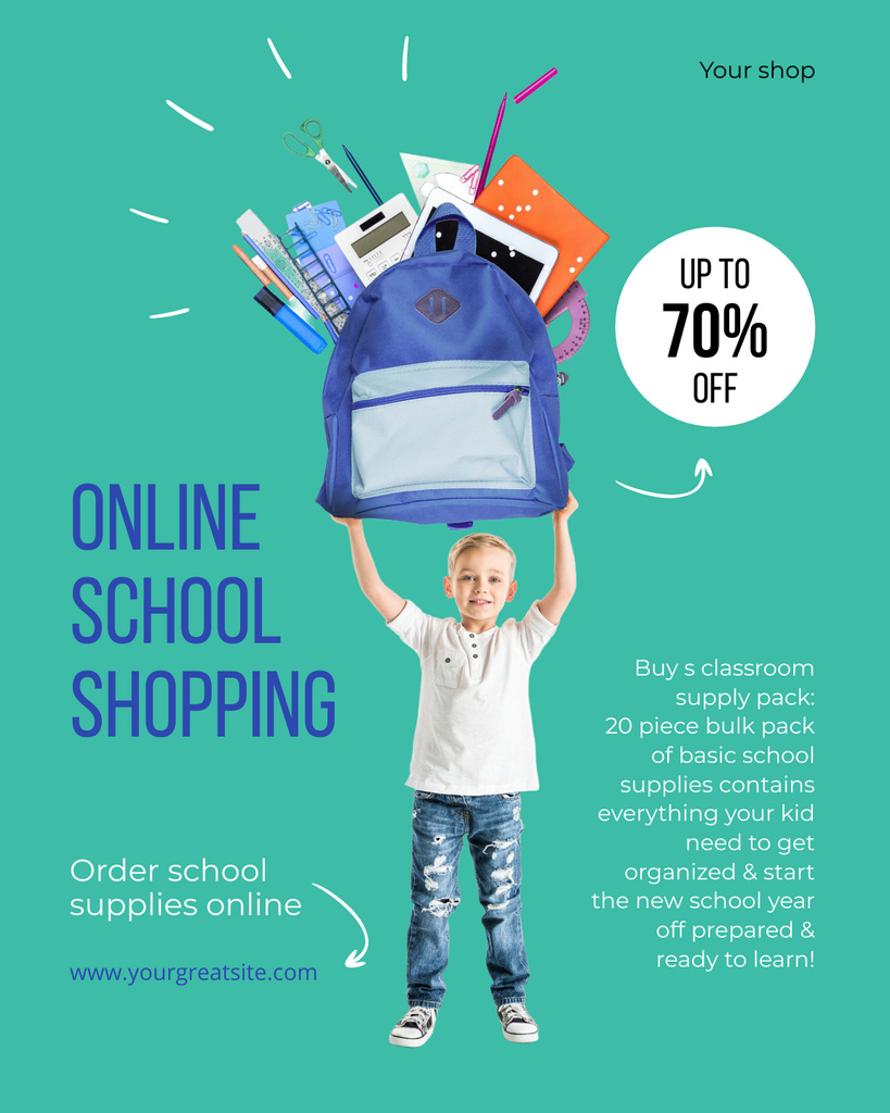 Back to School Special Offer Poster 16x20in Design Template