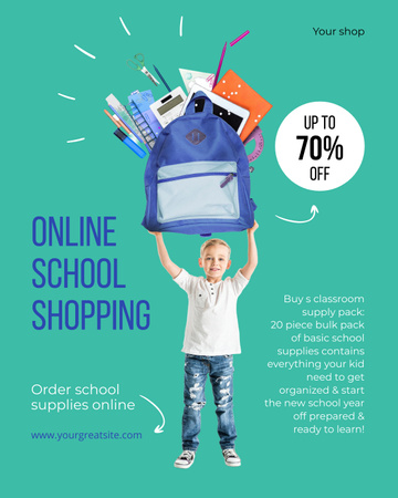 Back to School Special Offer Poster 16x20in – шаблон для дизайну