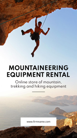 Designvorlage Climbing Equipment Offer für Instagram Story