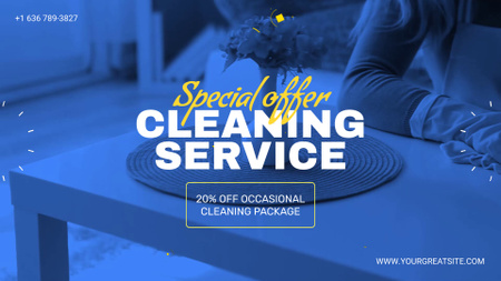 Cleaning Service With Detergent Offer And Discount Full HD video Modelo de Design