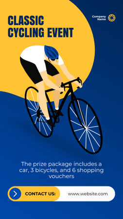 Designvorlage Klassisches Radsport-Event für Instagram Story