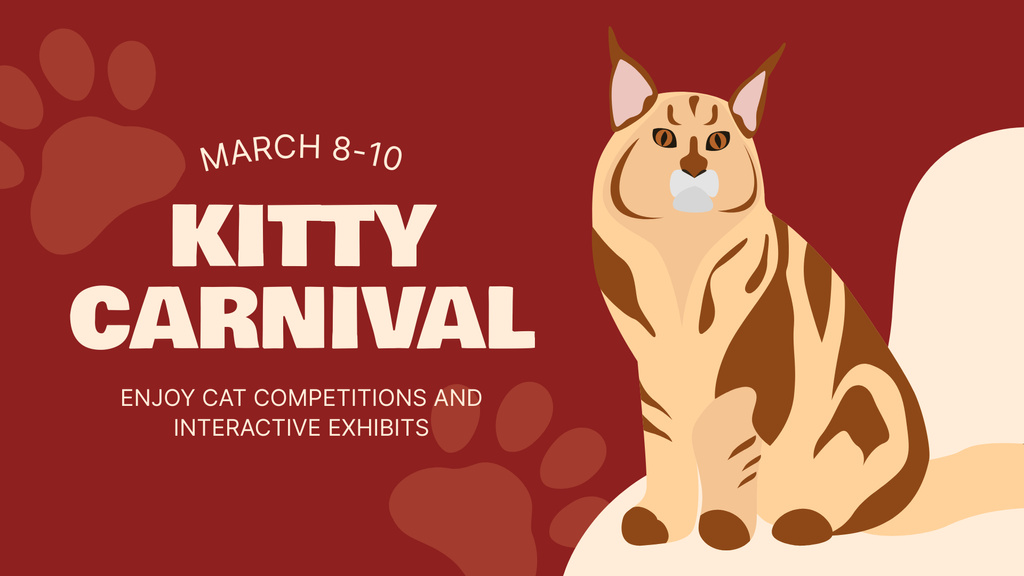Cats Show and Competition FB event cover Modelo de Design