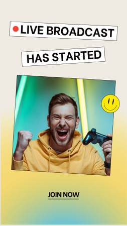 Oyun Akışı Reklamı Instagram Story Tasarım Şablonu