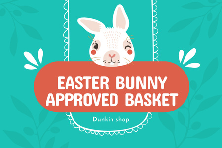 Easter Holiday Sale Announcement Label Design Template
