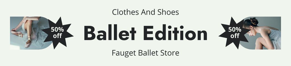 Plantilla de diseño de Ballet Edition of Clothes and Shoes Ebay Store Billboard 