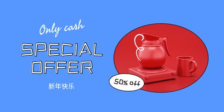 Chinese New Year Special Offer Twitter Modelo de Design