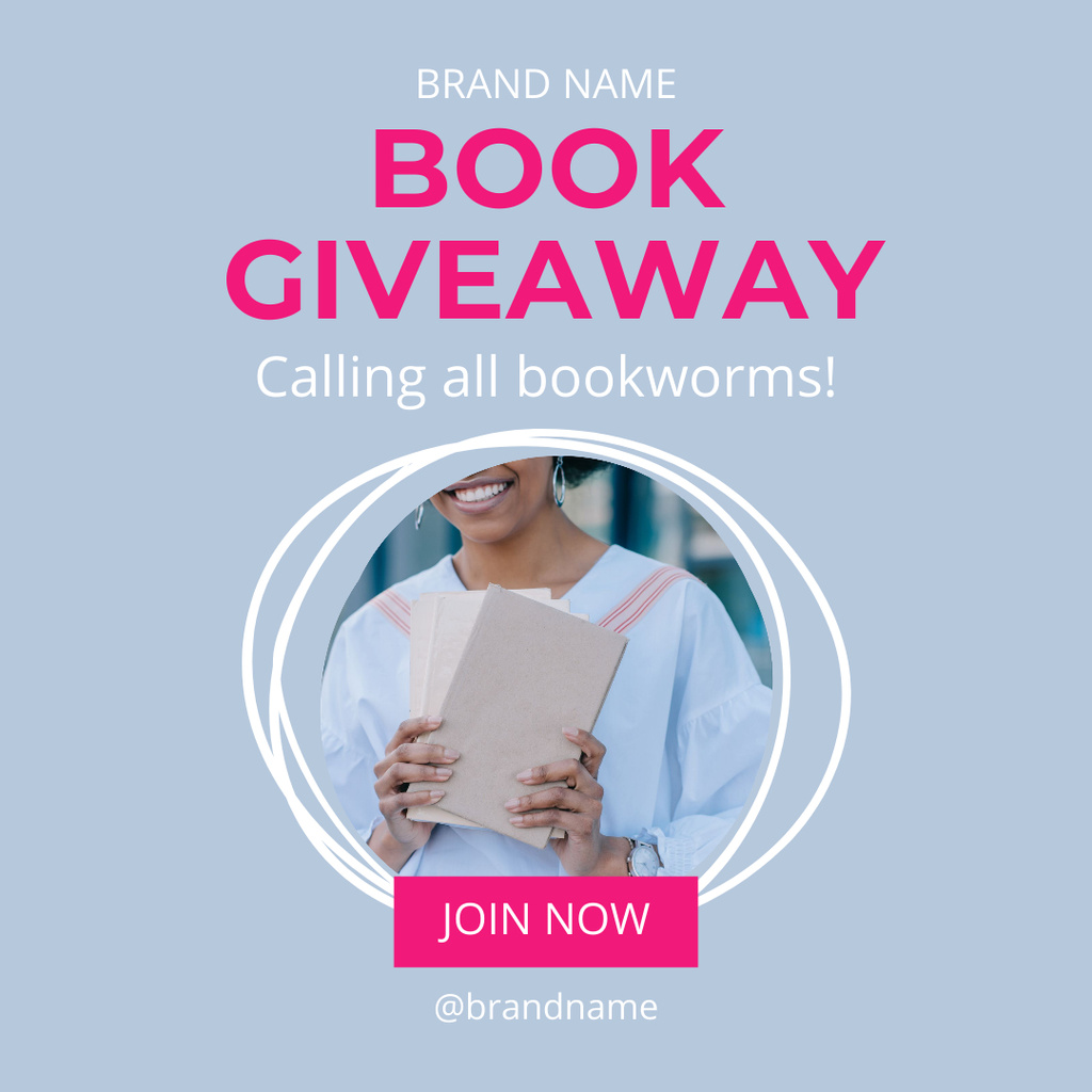 Unmissable Book Giveaway For True Bookworms Instagram Modelo de Design