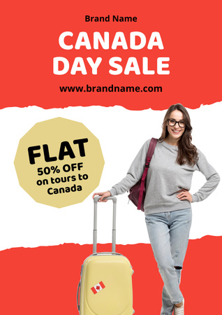 Canada Day Sale Announcement Poster Design Template
