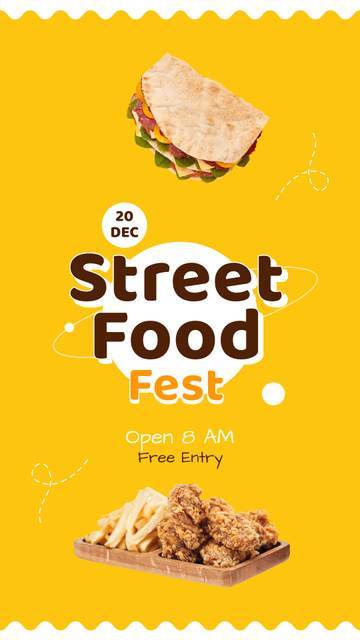 Street Food Fest Ad Instagram Story tervezősablon