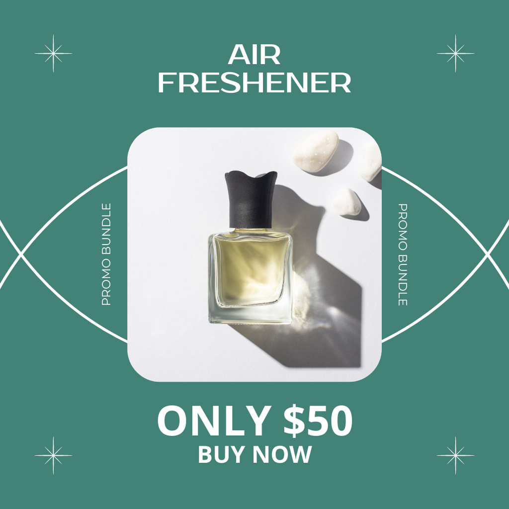 Designvorlage Air Freshener Discount Offer Green für Instagram
