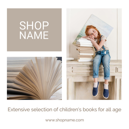 Designvorlage Books Sale for Children für Instagram