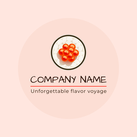 Flavorsome Caviar And Seafood At Fast Restaurant Animated Logo Design Template