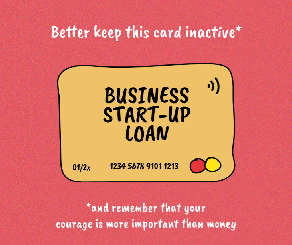 Template di design Start-up Loan concept with Credit Card Facebook