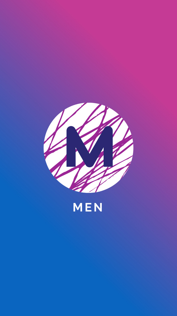Emblem with Letter in Circle on Purple Instagram Highlight Cover tervezősablon