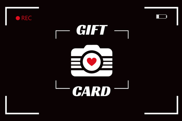 Designvorlage Photo Shoot Gift Card Offer für Gift Certificate