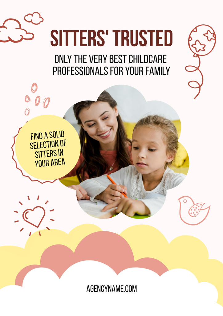 Ontwerpsjabloon van Poster van Childcare Professional Service