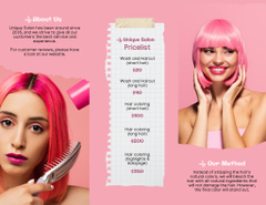 Beauty Salon Ad with Emblem of Scissors