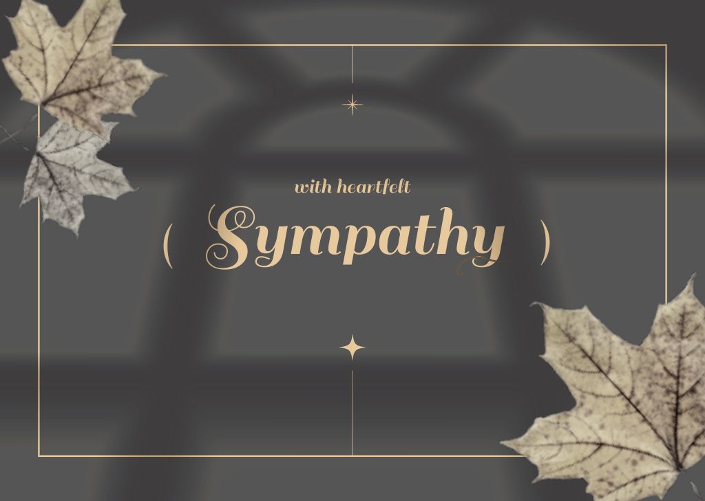 Modèle de visuel Card with heartfelt Sympathy - Card