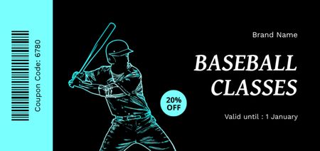 Essential Baseball Classes Discount Offer Coupon Din Large Design Template