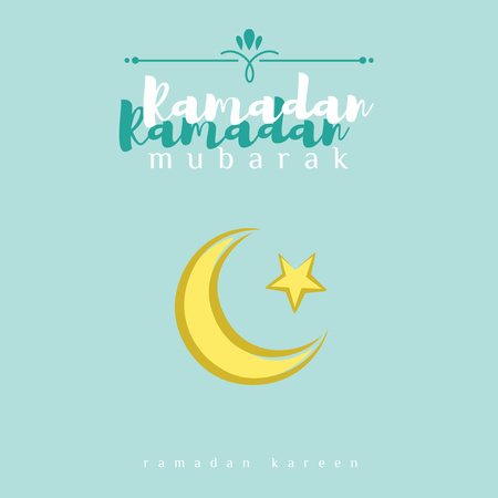 Ontwerpsjabloon van Instagram van gelukkige ramadan vakantie