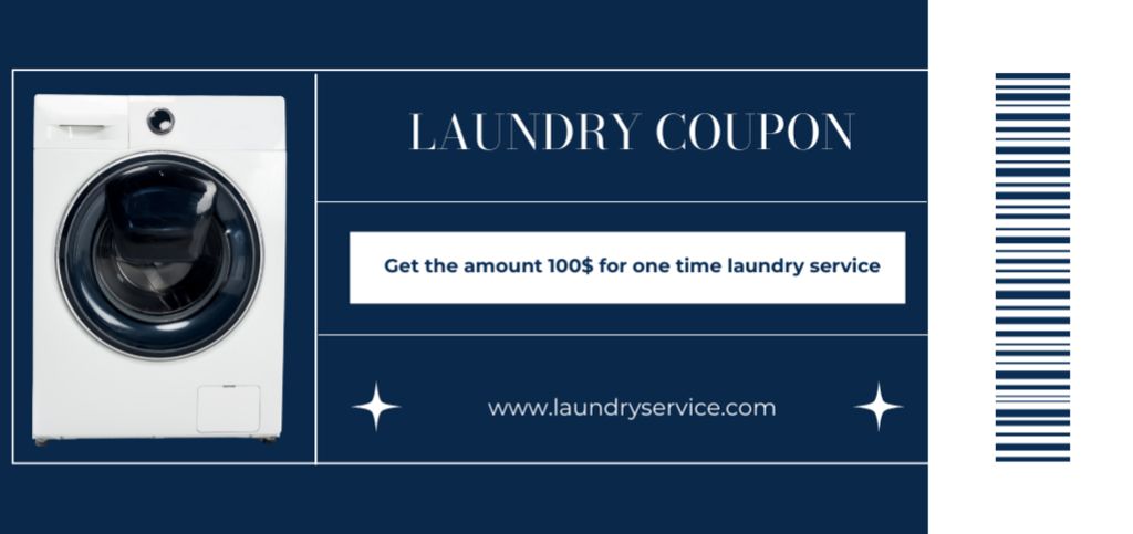 Designvorlage Experience Laundry Service with Discounts für Coupon Din Large