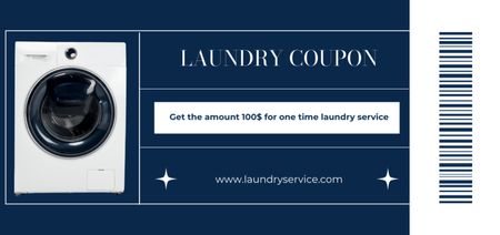 Vyzkoušejte službu praní prádla se slevami Coupon Din Large Šablona návrhu