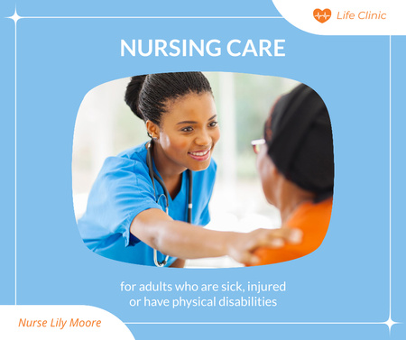Platilla de diseño Nursing Care Services Offer Facebook