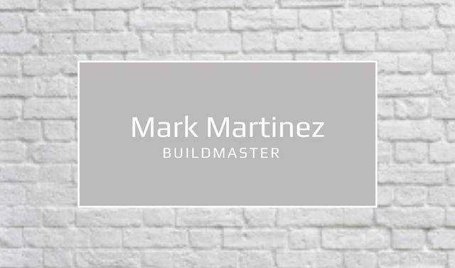 Building Company And Buildmaster Services Business card Tasarım Şablonu