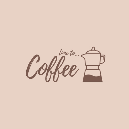 Vibrant Coffee Maker Café Experience Logo Design Template