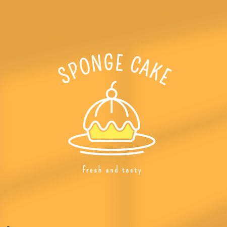 Plantilla de diseño de Bakery Ad with Yummy Cupcake Logo 