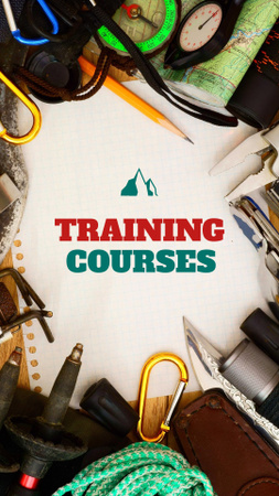 Training Courses Offer with Travelling Kit Instagram Story Design Template